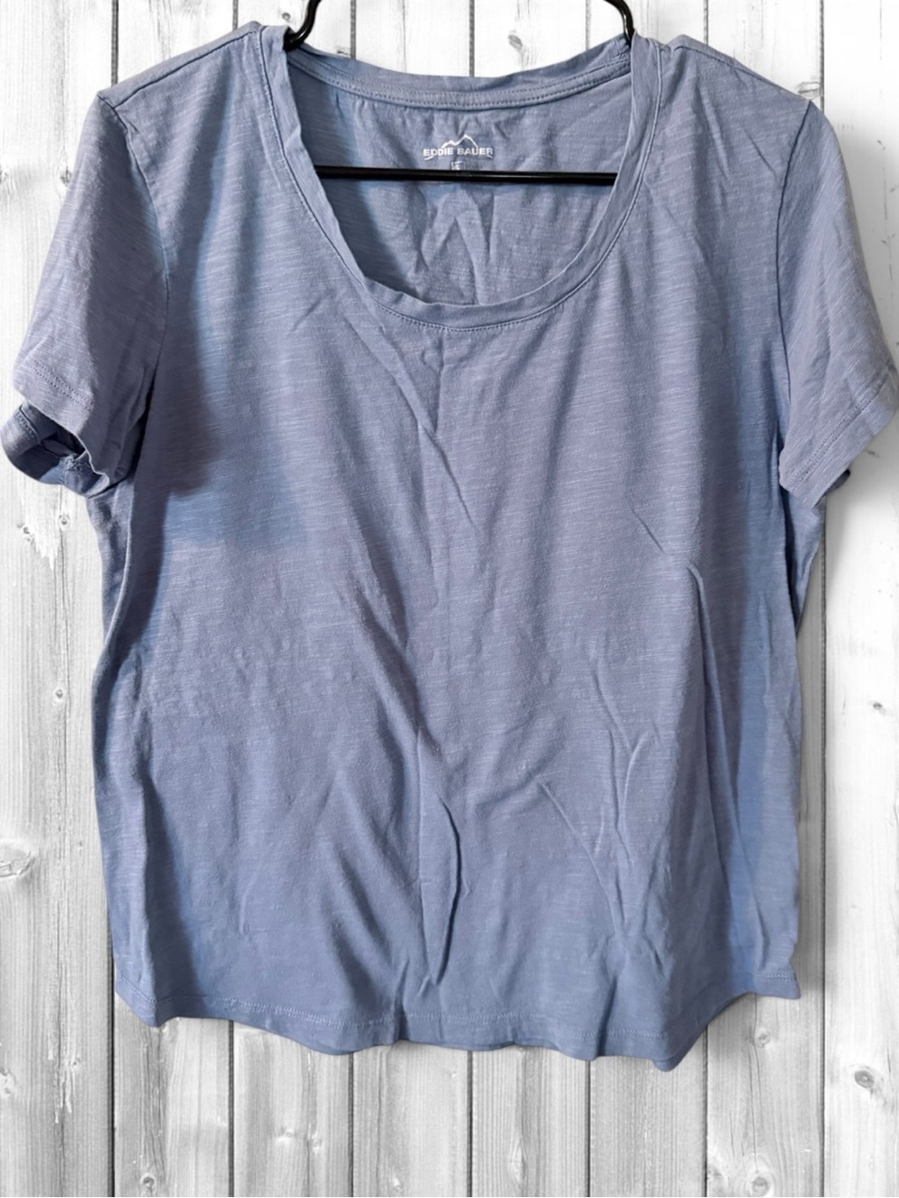 🌼Eddie Bauer Women's Scoop Neck Short Sleeve Tee - Dusty Blue